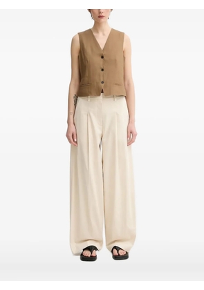 Marc O'Polo button-fastening sleeveless vest - Brown