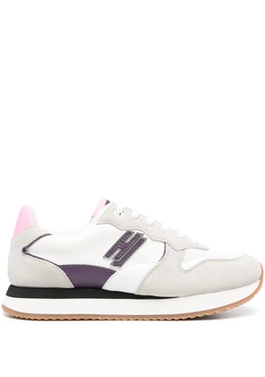 Hide&Jack panelled logo-patch sneakers - White