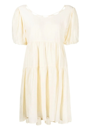 b+ab puff sleeve dress - Yellow