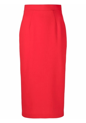 Ulyana Sergeenko high-waisted straight-fit skirt - Red