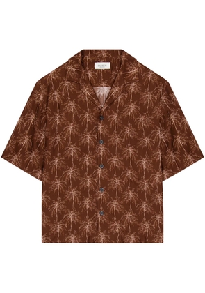 Laneus palm-trees shirt - Brown