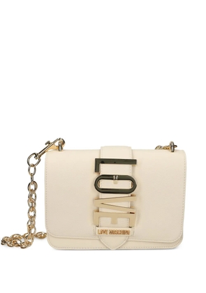Love Moschino logo-lettering crossbody bag - Neutrals