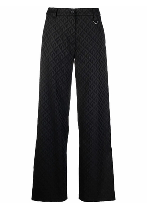 Marine Serre moon-print tailored trousers - Black