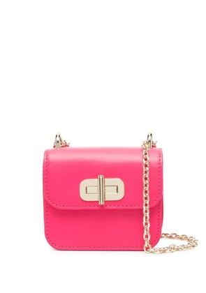 Tommy Hilfiger chain-link leather crossbody bag - Pink