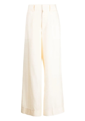 Toga flared rayon trousers - White