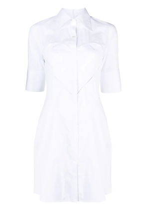 AMBUSH cut-out heart shirtdress - White