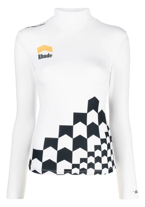 RHUDE high-neck long-sleeve T-shirt - White