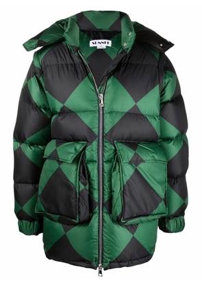 Sunnei diamond-print padded gilet - Green