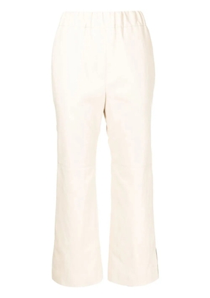 Goen.J high waist cropped trousers - Neutrals