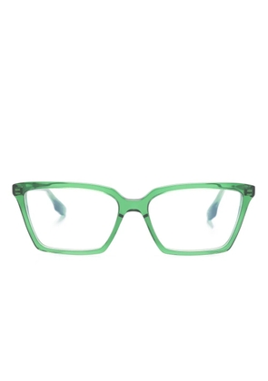 Victoria Beckham Eyewear logo-print square-frame glasses - Green