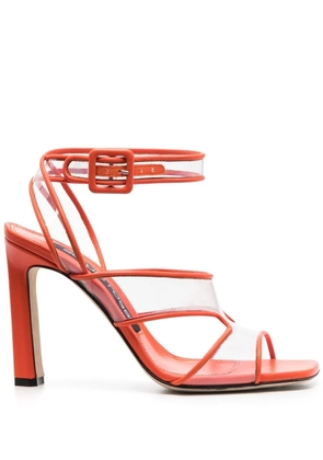 Sergio Rossi Sr Lunettes 100mm open-toe sandals - Orange