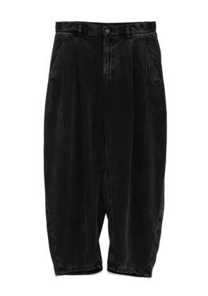 CROQUIS washed tapered jeans - Black