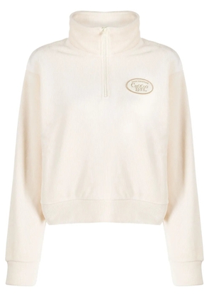 CHOCOOLATE logo-patch corduroy sweatshirt - Neutrals