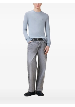 AllSaints Mode logo-embroidered crew-neck sweater - Blue