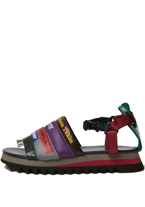 Kolor patchwork-panelled sandals - Blue