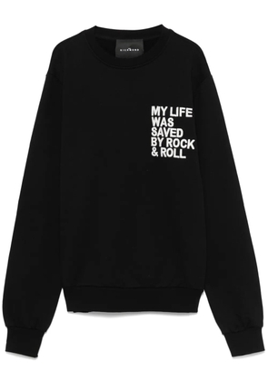 John Richmond text-embroidered sweatshirt - Black