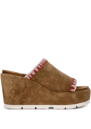 Mou 95mm suede sandals - Brown