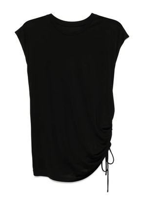 LESS Asymmetric silk vest - Black