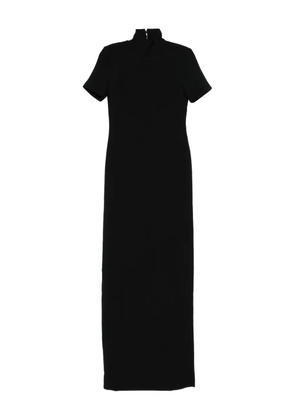 Mônot high-neck short-sleeve maxi dress - Black