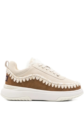 Mou stitch shearling sneakers - Neutrals
