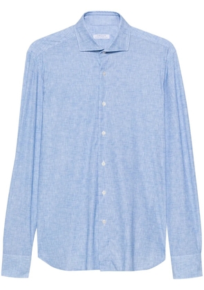 Orian mélange-effect shirt - Blue