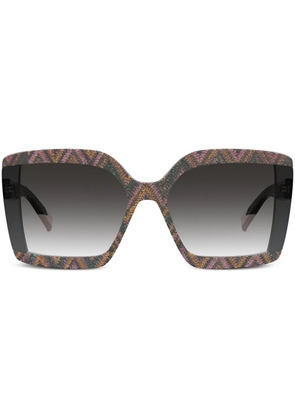 MISSONI EYEWEAR tinted square frame sunglasses - Grey