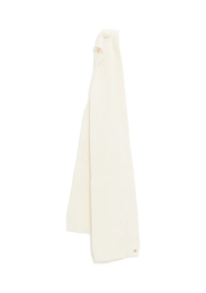 Casablanca ribbed wool scarf - White