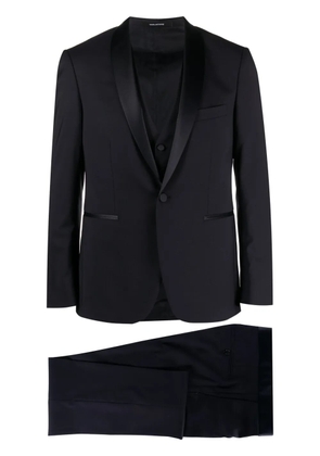 Tagliatore single-breasted virgin wool blend suit - Blue