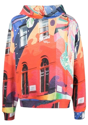 MSFTSrep graphic-print cotton hoodie - Blue