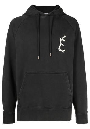 Études Studio logo-print drawstring hoodie - Black