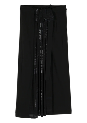 Y's pleated midi skirt - Black