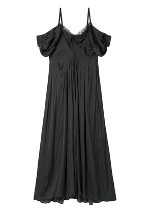 AZ FACTORY off-shoulder lace-panel dress - Black