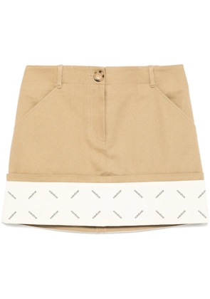 Kimhekim logo-printed mini skirt - Neutrals