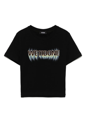 We11done logo cropped T-shirt - Black