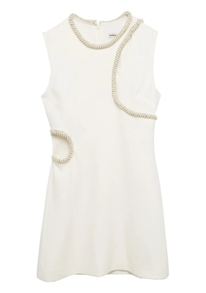 Simkhai Kat crystal-embellished sleeveless dress - White