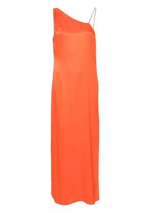 Calvin Klein asymmetric satin maxi dress - Orange