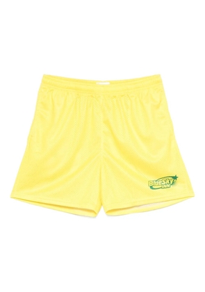 BLUE SKY INN logo-print soccer shorts - Yellow