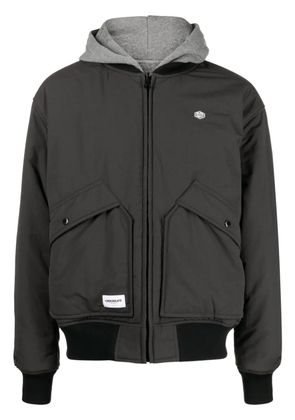 CHOCOOLATE logo-print reversible bomber jacket - Grey