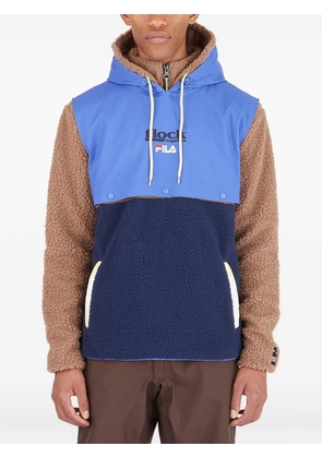 Fila hooded fleece panelled hoodie - Blue