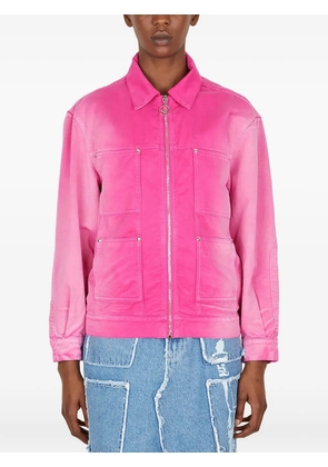 Lourdes zip-front long-sleeves jacket - Pink