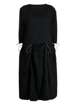 Toogood Roper crinkled-effect drawstring midi dress - Black