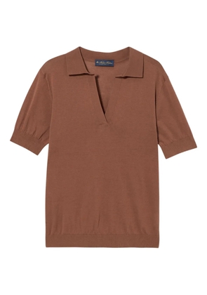 Brooks Brothers cotton-blend polo top - Brown
