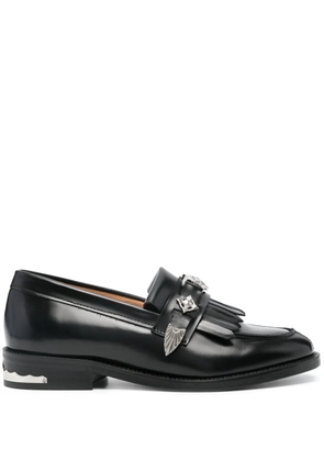 Toga Pulla stud-embellished leather loafers - Black