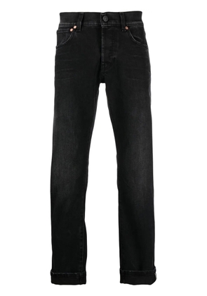 TELA GENOVA light-wash strap detail jeans - Black