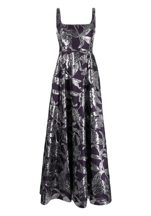 Marchesa Notte Lotus sequin-embellished gown - Purple