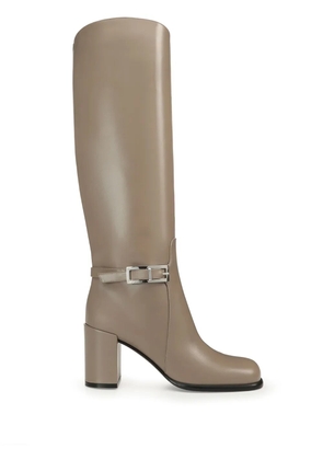 Sergio Rossi 80mm Sr Nora leather boots - Neutrals
