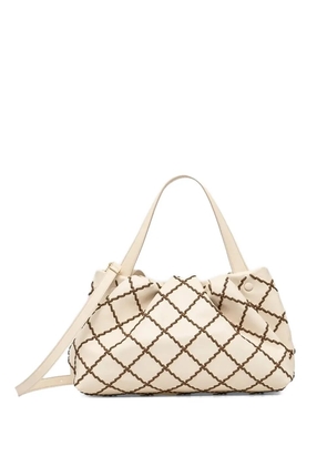 Themoirè Athena diamond-pattern tote bag - Neutrals