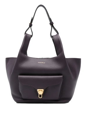 Coccinelle knotted-handle leather shoulder bag - Purple