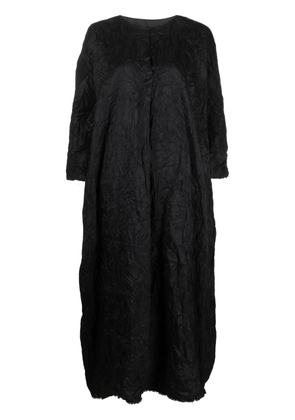 Daniela Gregis crinkled silk midi dress - Black