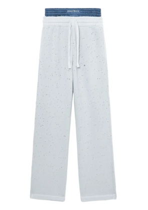 Halfboy layered wide-leg track pants - Grey